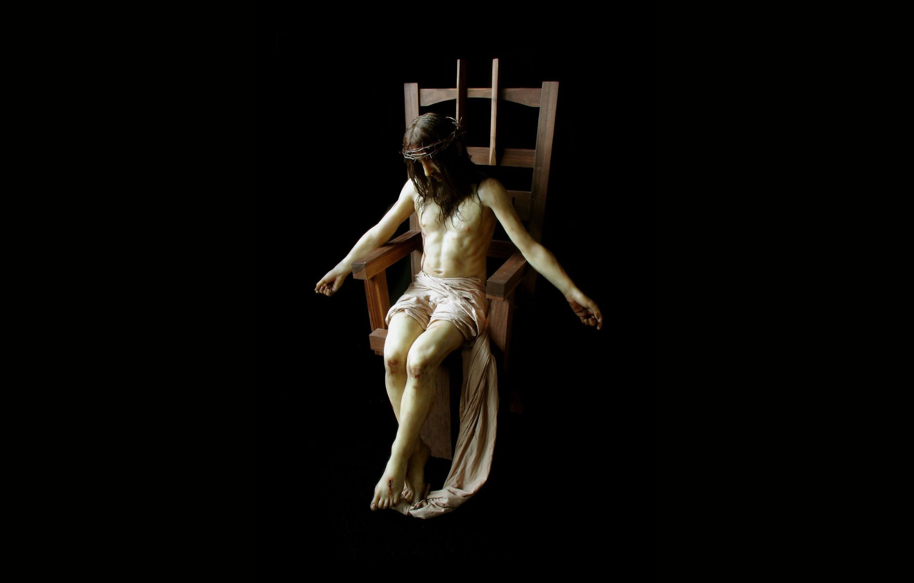 L'œuvre “Pietà (The Empire Never Ended)”, Paul Fryer, 2007 qui a fait scandale.