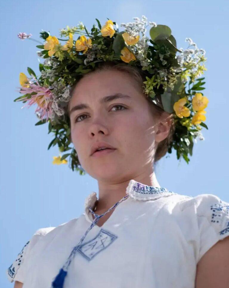 L'actrice Florence Pugh dans Midsommar (2019).