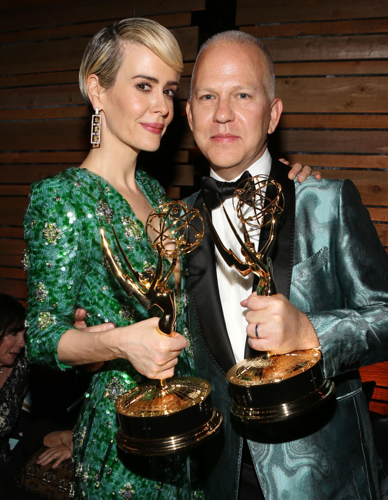 Sarah Paulson et Ryan Murphy  au Golden Globes en 2018. (Photo by Katie Jones/Variety/Penske Media via Getty Images)