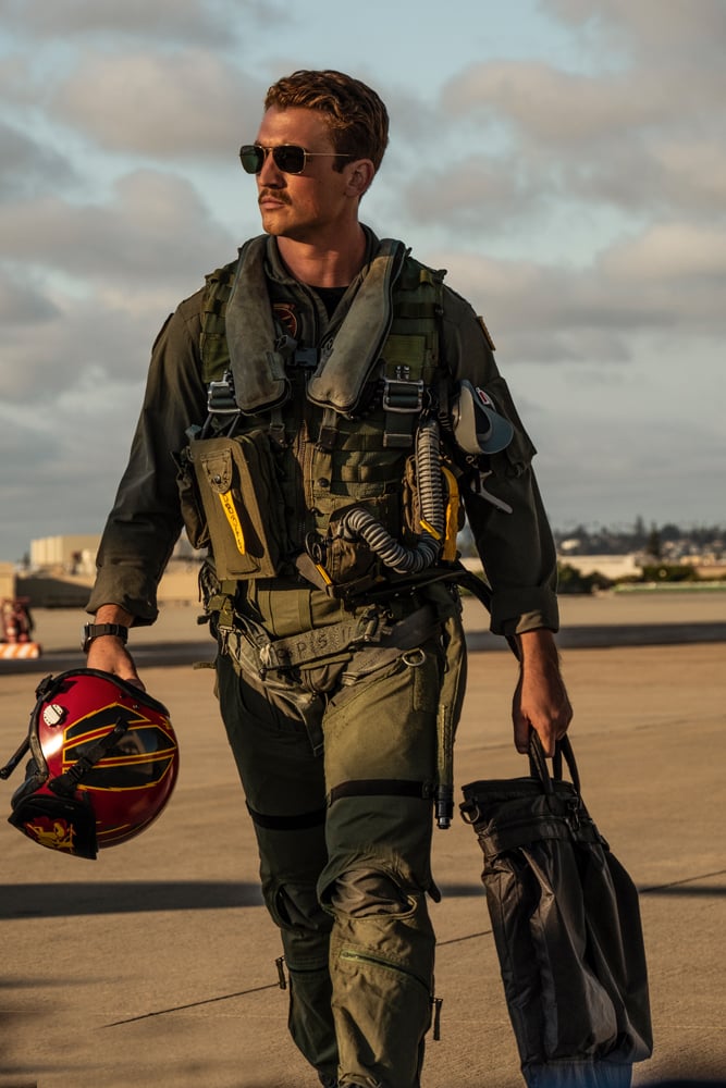 Miles Teller dans Top Gun 2: Maverick (2022) © PARAMOUNT PICTURES, SKYDANCE ET JERRY BRUCKHEIMER FILMS.