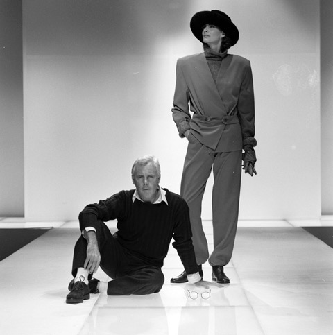 Portrait de Giorgio Armani pour les 50 ans de la marque.