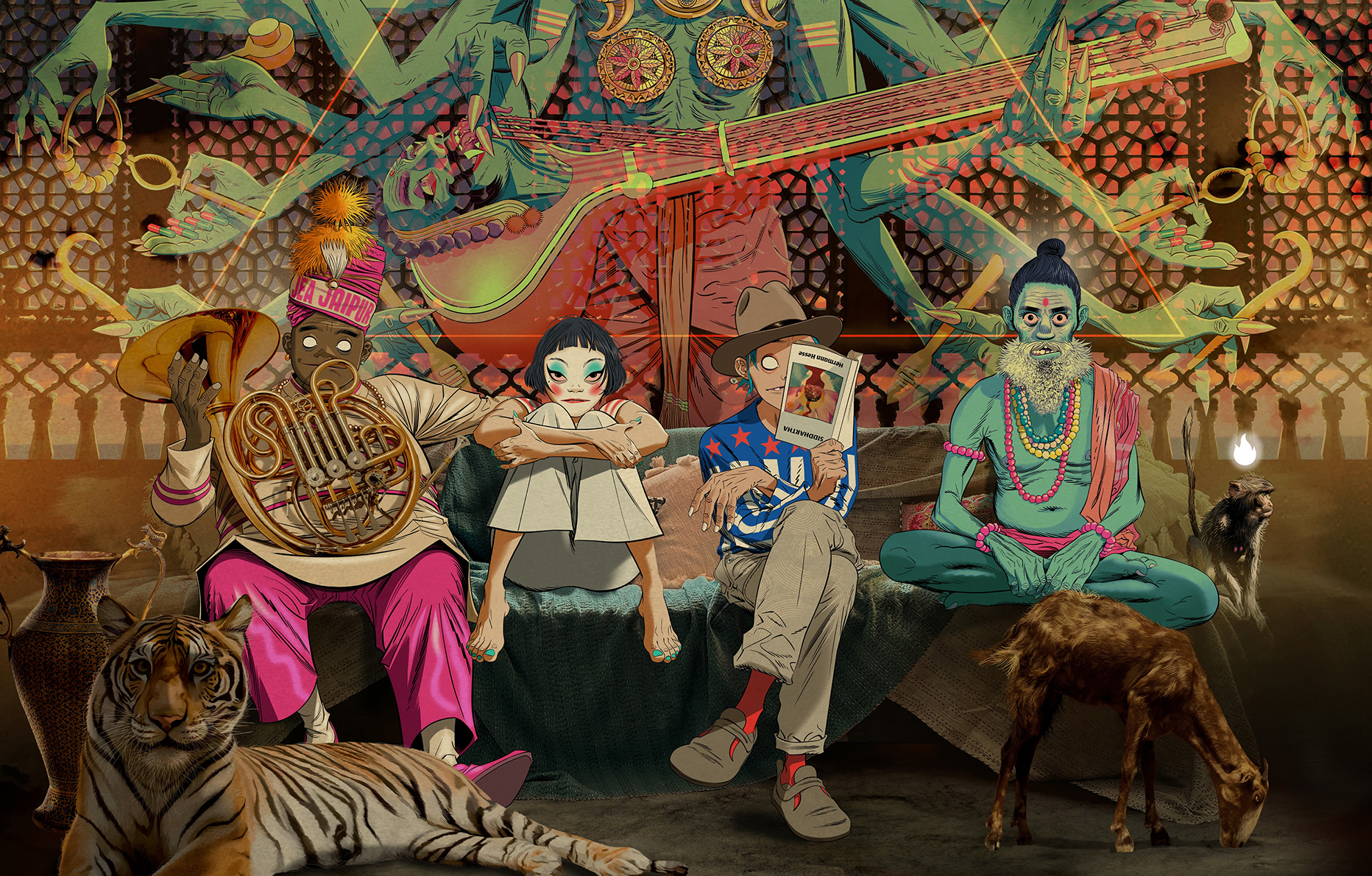 Gorillaz The Mountain Press Image © Jamie Hewlett