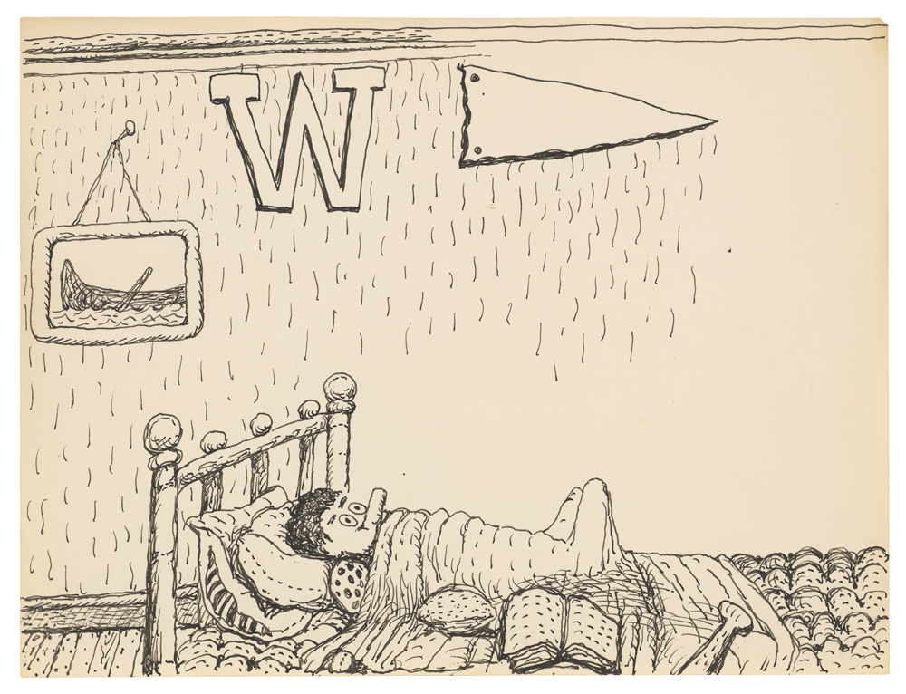 œuvre de Philip Guston, Poor Richard [Pauvre Richard] (1971). © © The Estate of Philip Guston, digital image © The Guston Foundation.