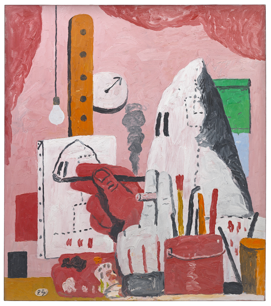 œuvre de Philip Guston, The Studio [L’atelier] (1969). © The Estate of Philip Guston, photo by Genevieve Hanson, courtesy of Hauser & Wirth.