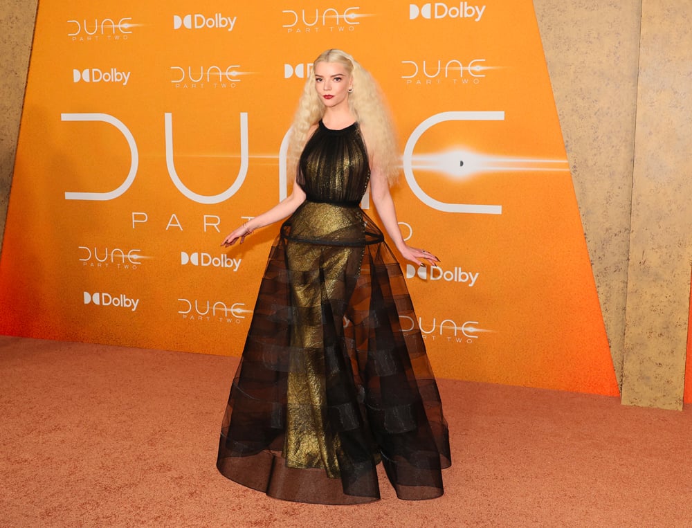 Anya Taylor-Joy en Maison Margiela Artisanal à l'avant-première de Dune, deuxième partie à New York, le 25 février 2024 © Maison Margiela.