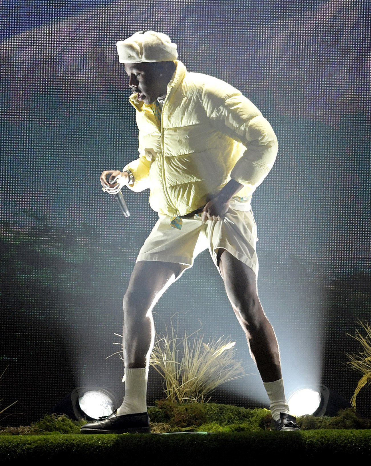 Tyler the Creator sur la scène du Rod Laver Arena à Melbourne en Australie le 2 août 2022. © Martin Philbey/WireImage.