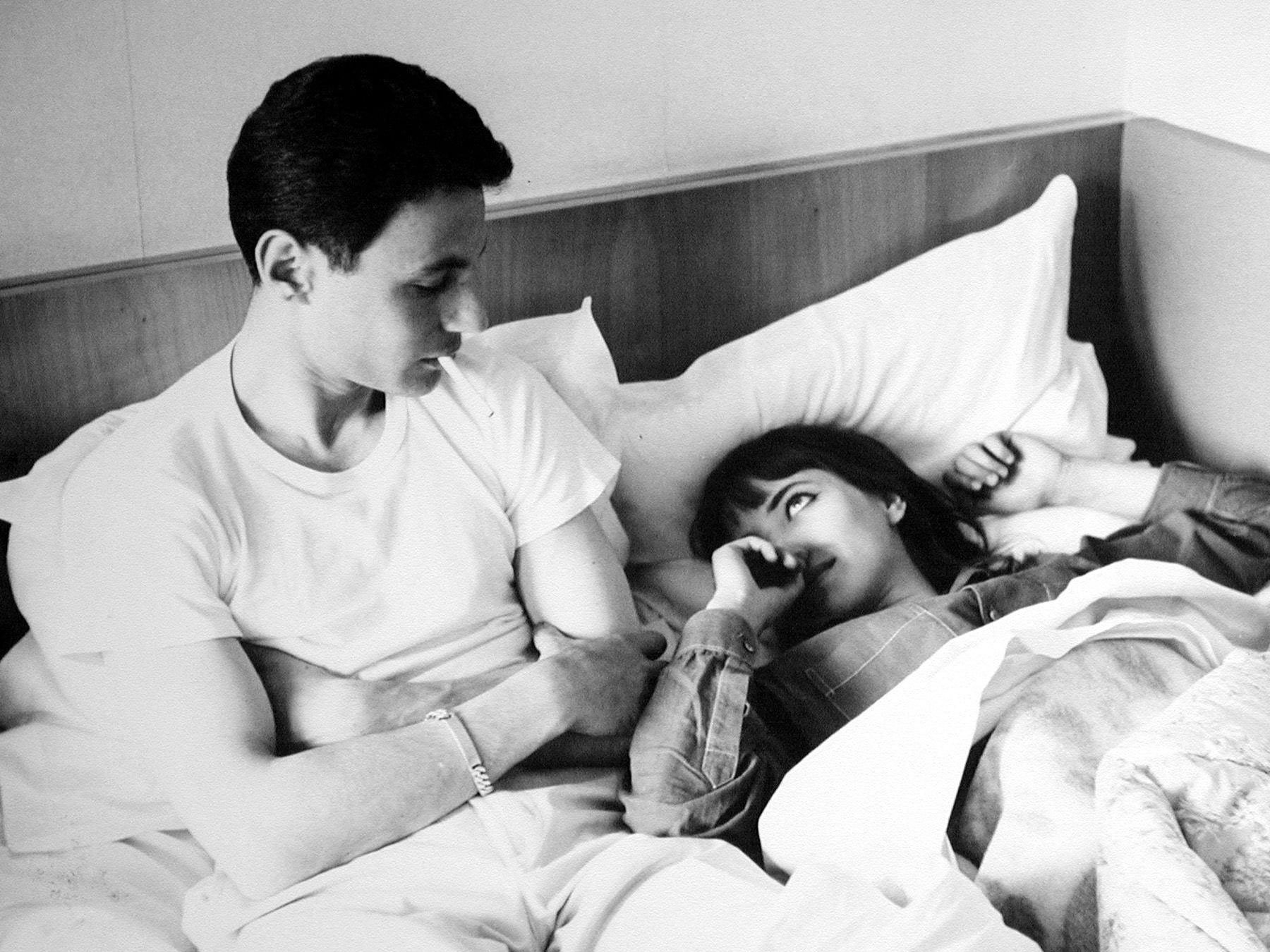 Anna Karina sur le tournage du film Le Petit Soldat de Jean-Luc Godard