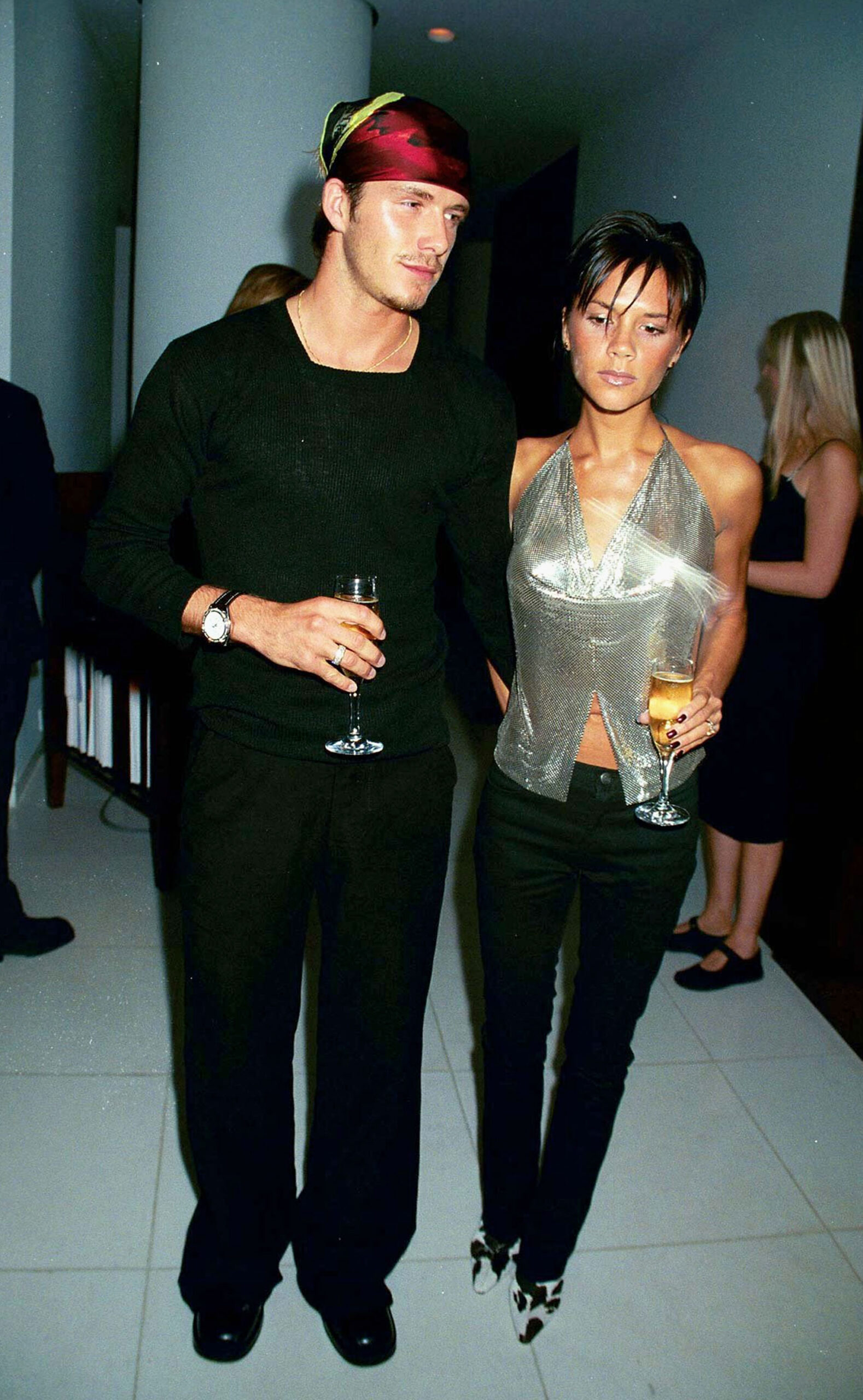 David et Victoria Beckham au lancement de la collection de bijoux de Jade Jagger, le 20 septembre 1999, à Londres. Photo par Dave M. Benett/Getty Images.