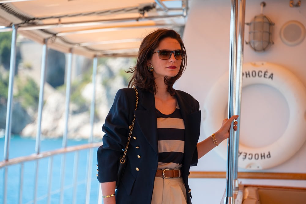 Joséphine Japy dans la série Tapie (2023) © Marie Genin/Netflix