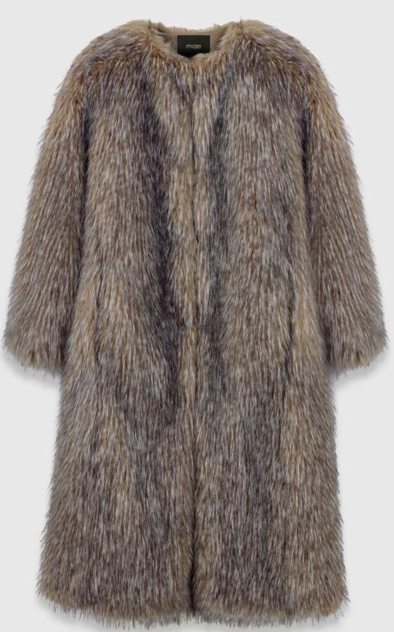 manteau en fausse fourrure maje