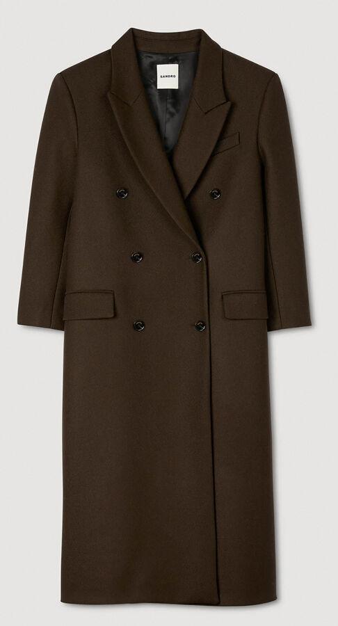 manteau à double boutonnage en laine sandro