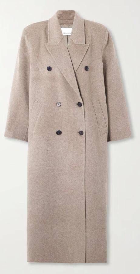 manteau oversized à double boutonnage en laine the frankie shop