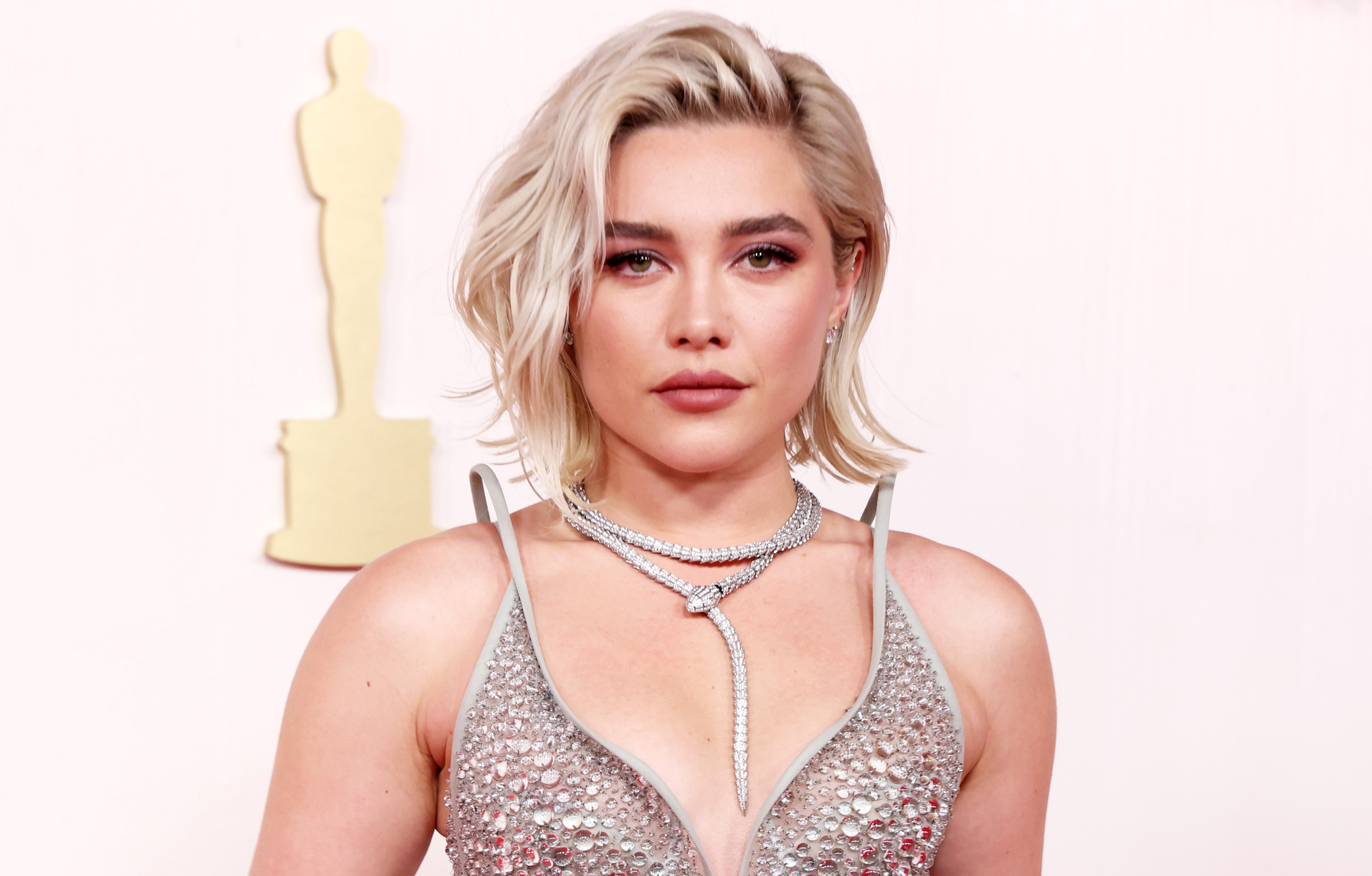 Florence Pugh lors de la 96ème cérémonie des Oscars, le 10 mars 2024 à Hollywood, Californie © Kevin Mazur/Getty Images