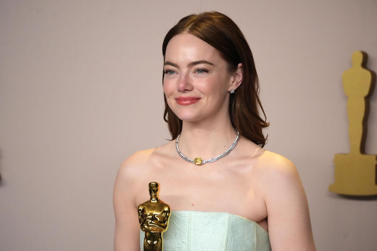 Emma Stone à la 96e cérémonie des Oscars à Hollywood, le 10 mars 2024. Photo par Jeff Kravitz/FilmMagic via Getty Images.