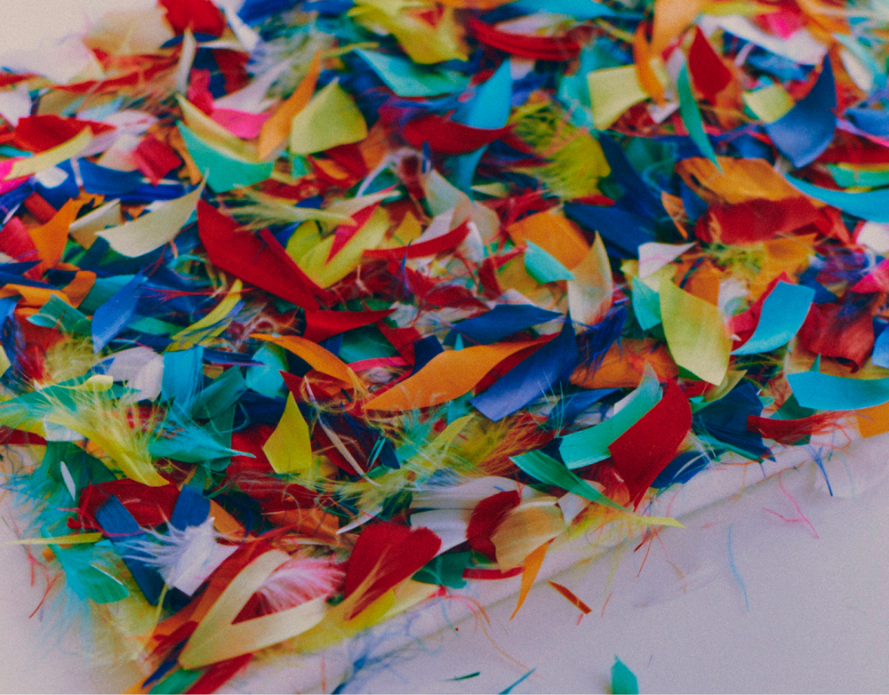 Chutes de plumes multicolores, Maison Lemarié. © le19M x Charlotte Robin.