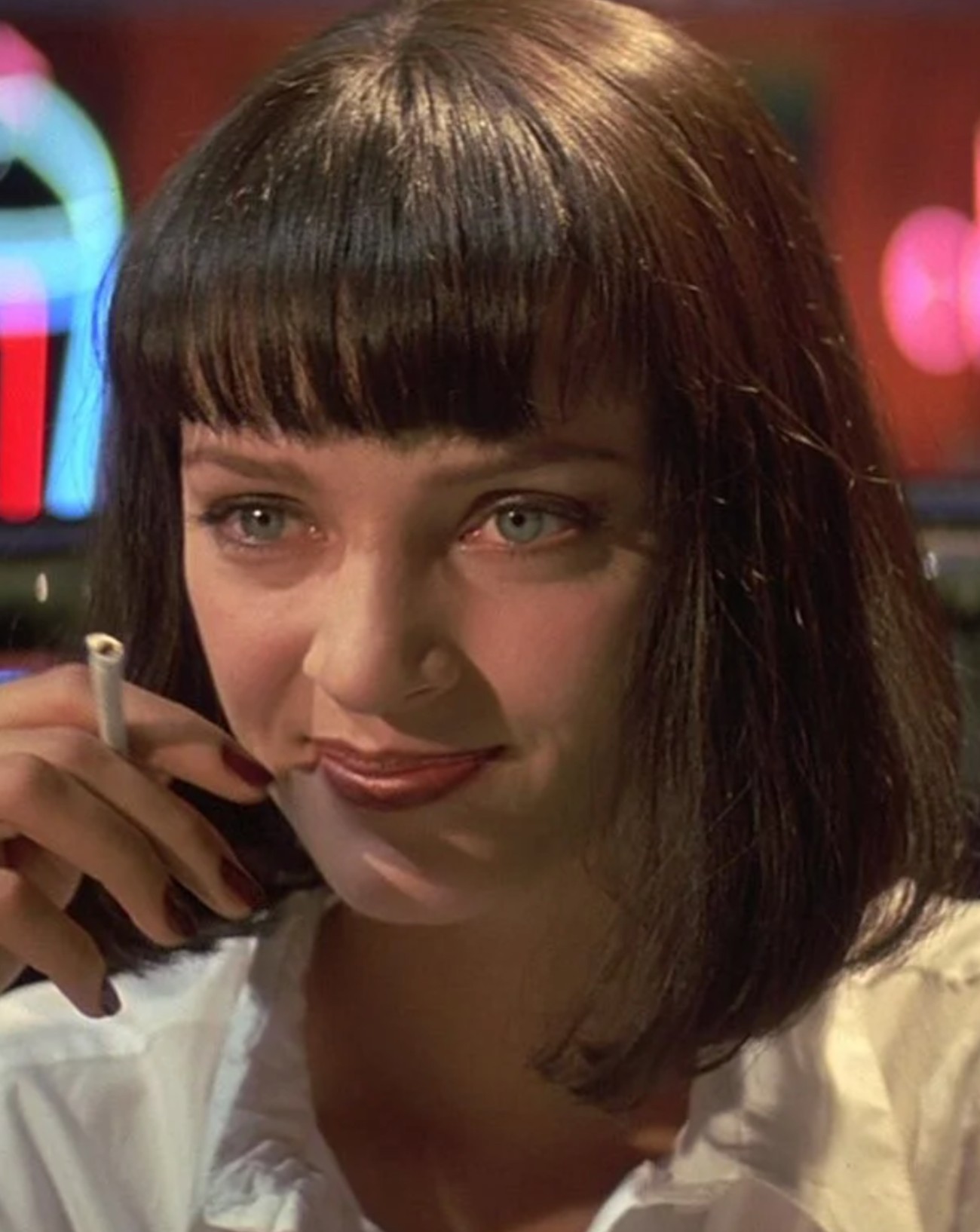 Uma Thurman dans le film Pulp Fiction.