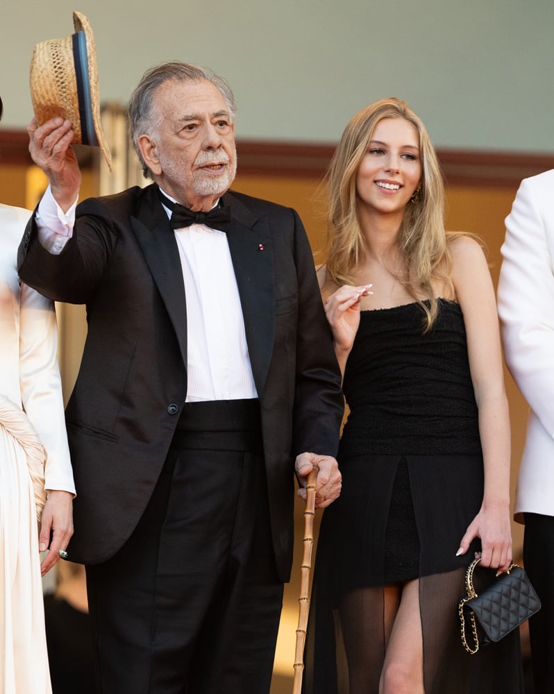 Francis Ford Coppola and Romy Mars attending the premiere of Megalopolis at the Cannes Film Festival in 2024 © Samir Hussein/WireImage via Getty Images.