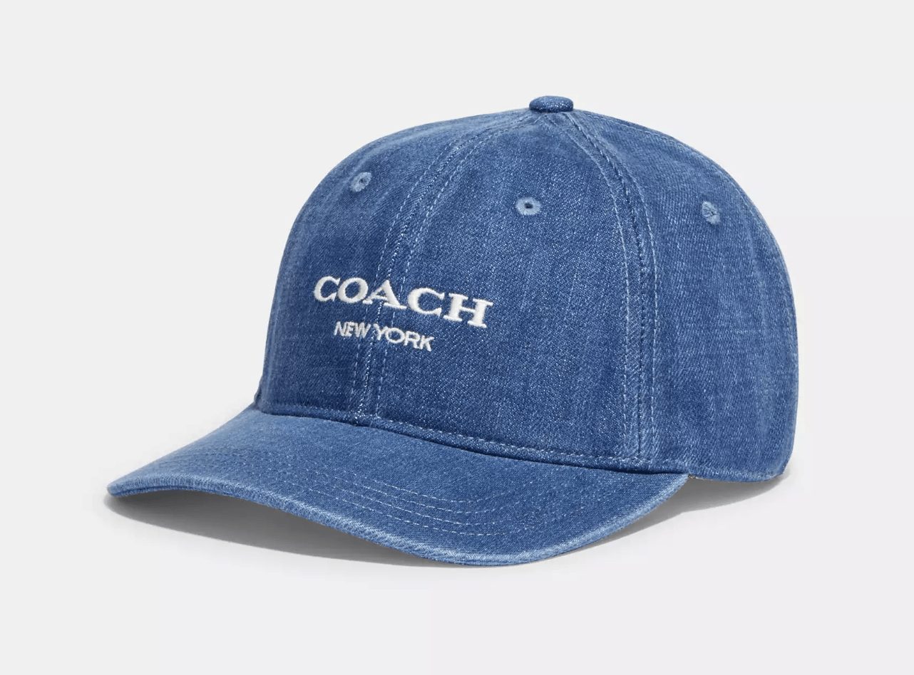 casquette en denim tendance printemps-ete 2026 coach