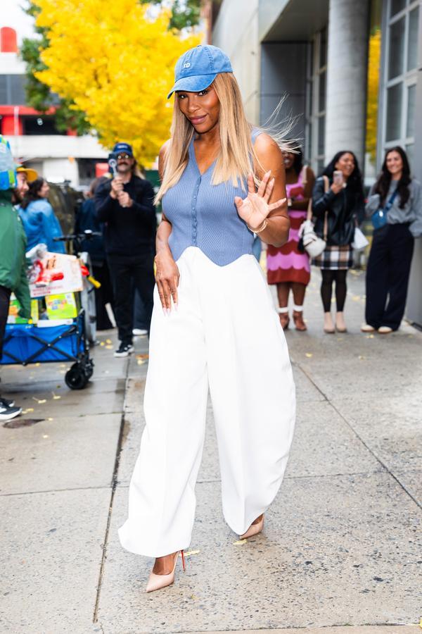 serena williams porte une casquette en denim à ny