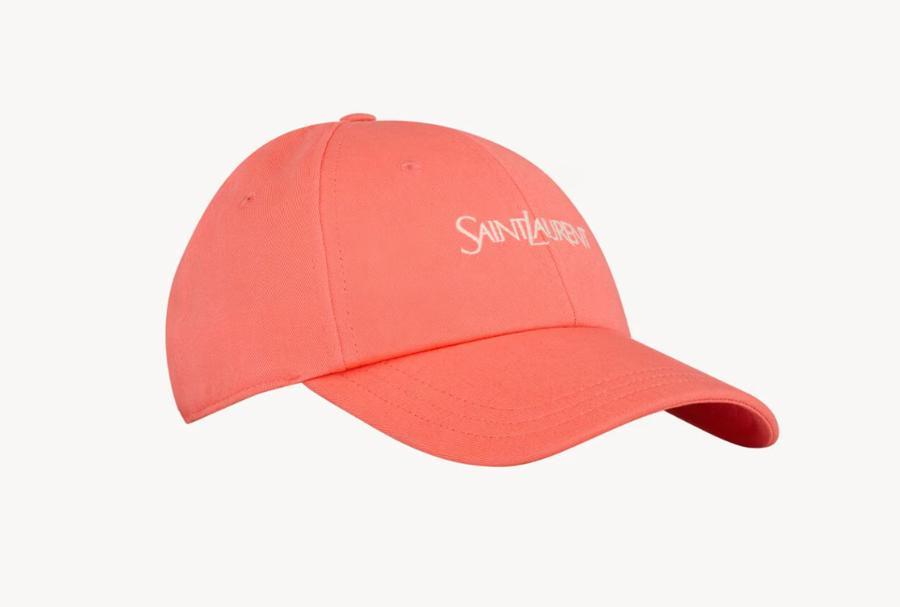 casquette en coton tendance printemps-ete 2026 saint laurent