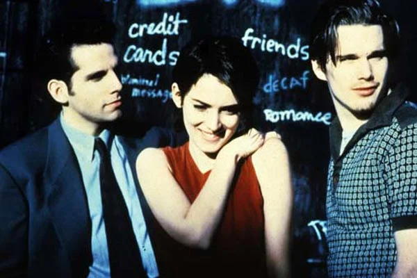 Ben Stiller, Ethan Hawke et Winona Ryder dans Génération 90 (1995) de Ben Stiller. © Copyright Universal Pictures.