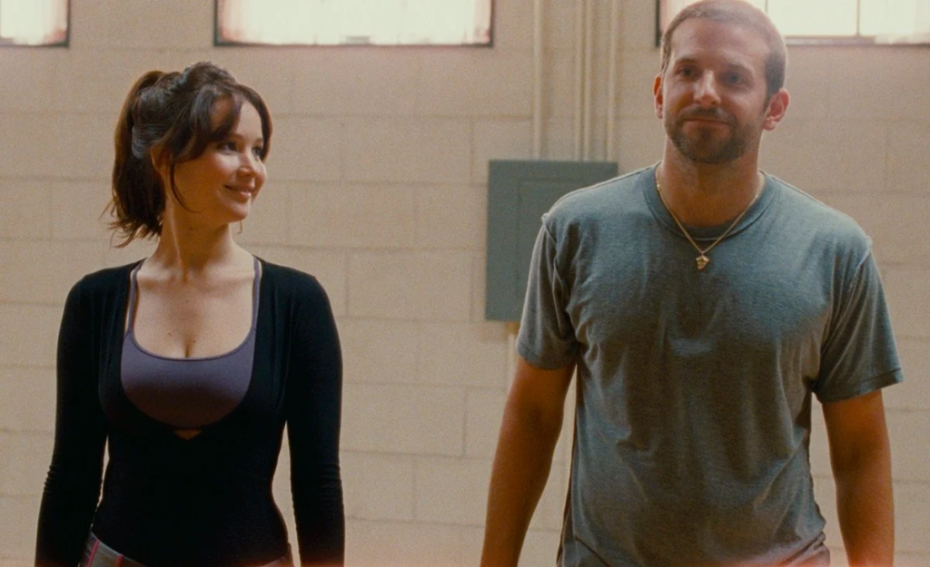 Jennifer Lawrence et Bradley Cooper dans Happiness Therapy de David O. Russell (2013). © The Weinstein Company.