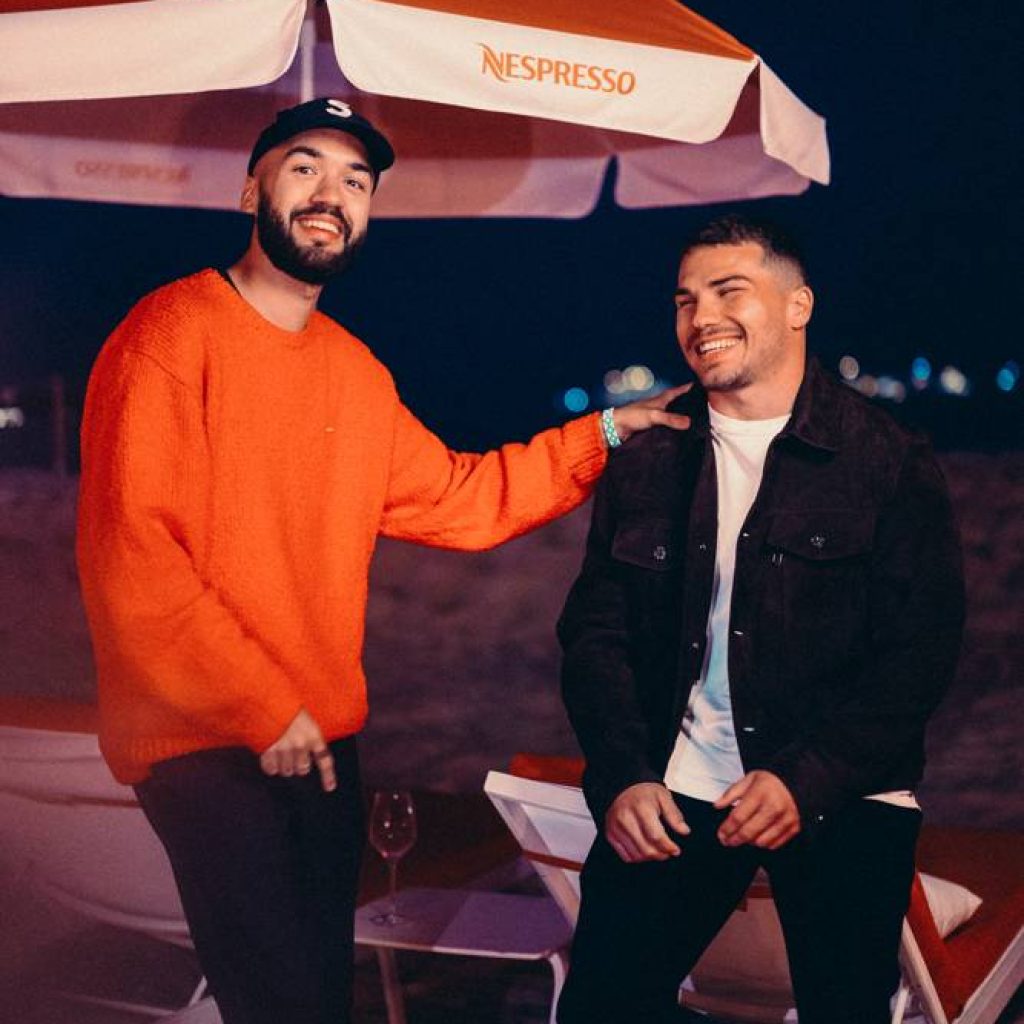 Antoine Dupont et Oli de Bigflo et Oli au dîner French Riviera de Jean Imbert pour Nespresso à Cannes © Boby.