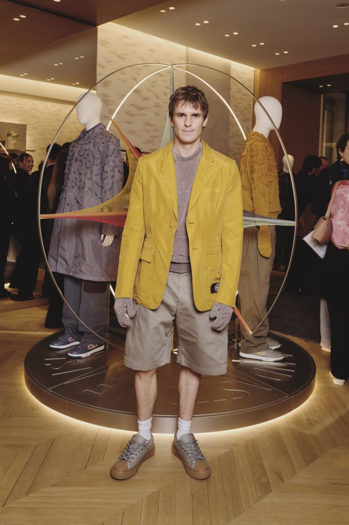 Adrien Dantou à la soirée Dior x Stone Island lors de la Fashion Week homme printemps-été 2025 de Paris.