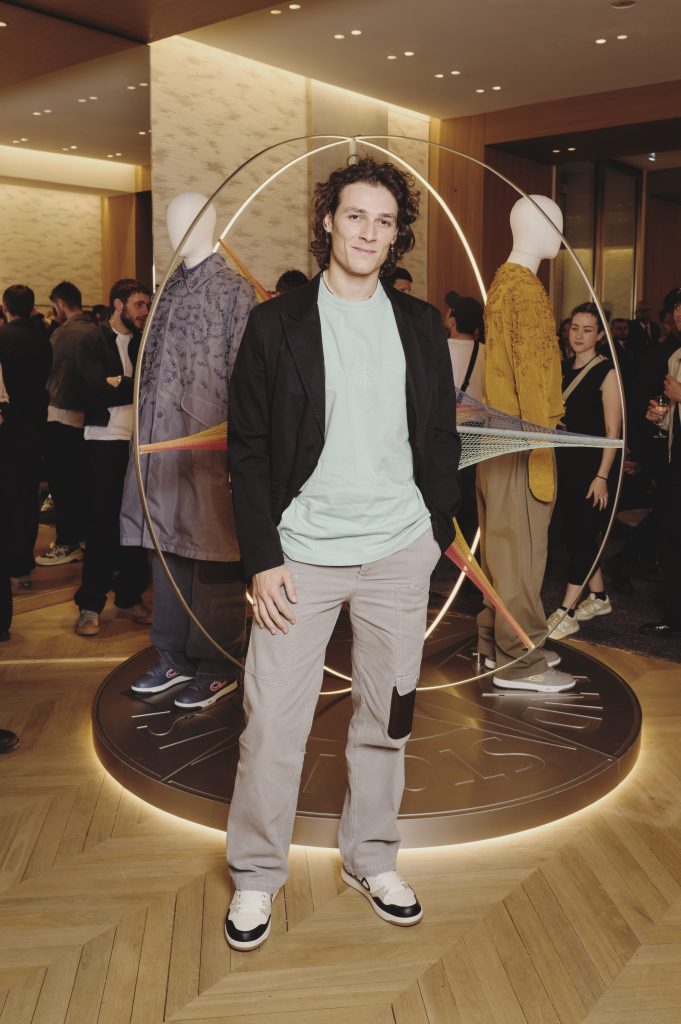 Hugo Marchand à la soirée Dior x Stone Island lors de la Fashion Week homme printemps-été 2025 de Paris.