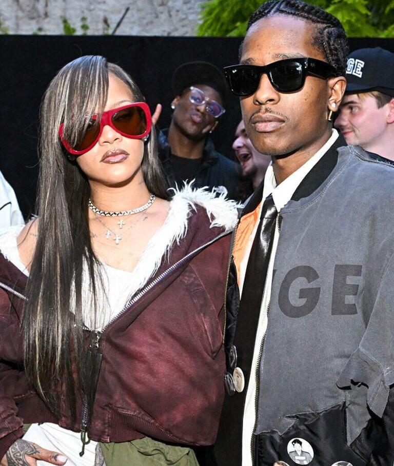 Asap Rocky Rihanna défilé de mode Paris.