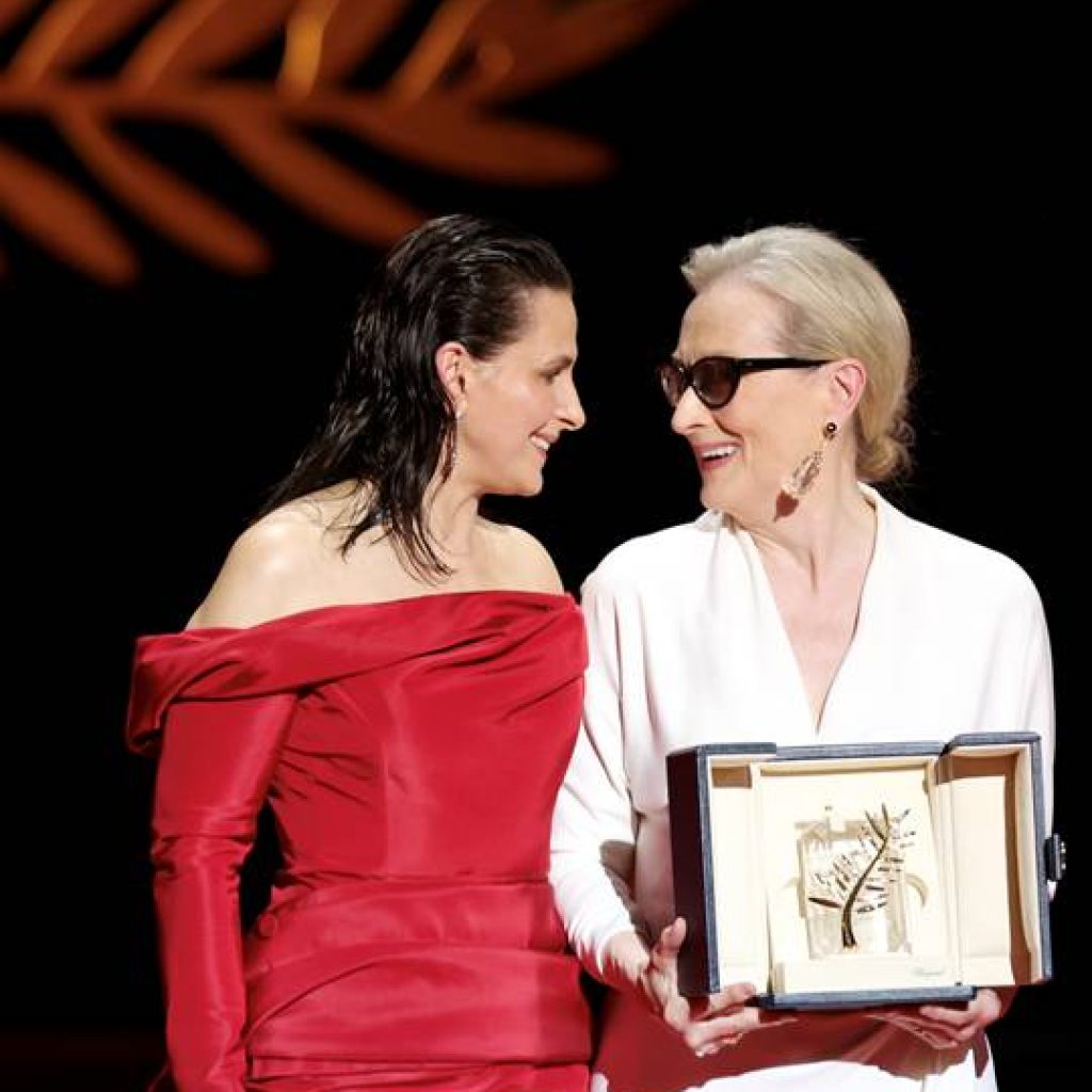 Meryl Streep et Juliette Binoche en Dior au Festival de Cannes 2024 © Dior.