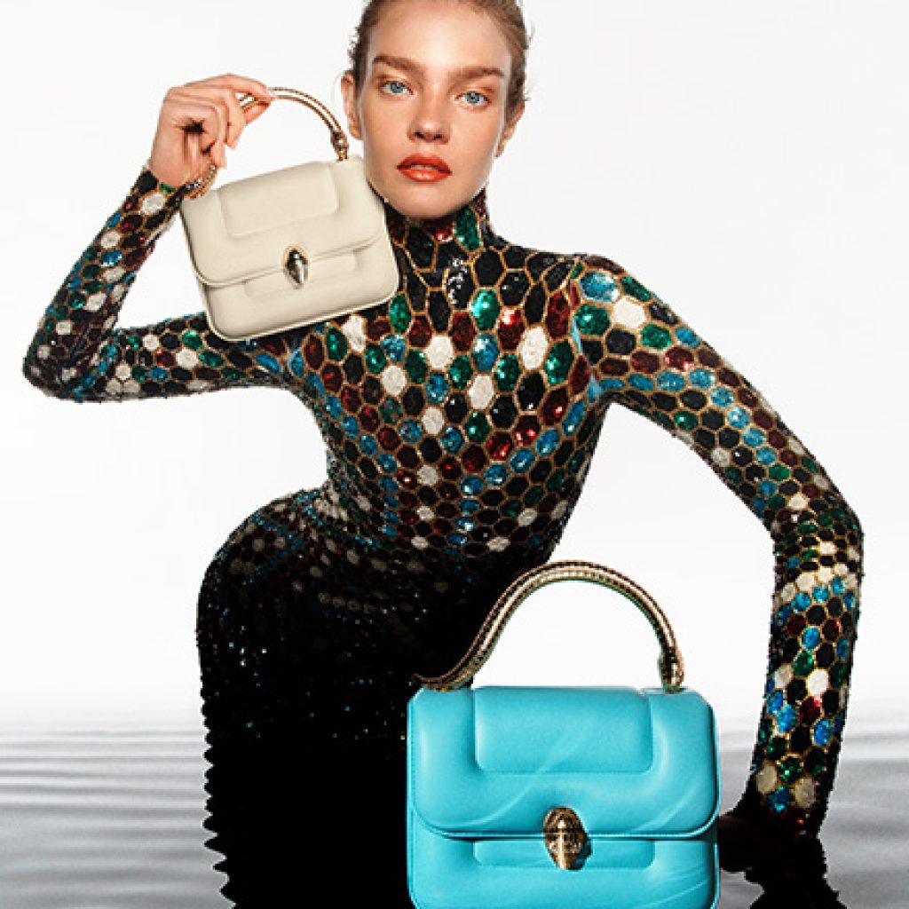 natalia vodianova pour Bulgari par Mary Katrantzou