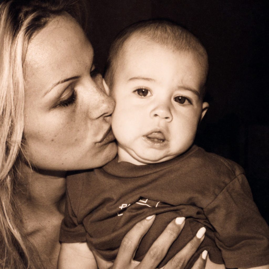 Pamela, A Love Story. Pamela Anderson and son in Pamela, A Love Story. Cr. Courtesy of Netflix © 2023