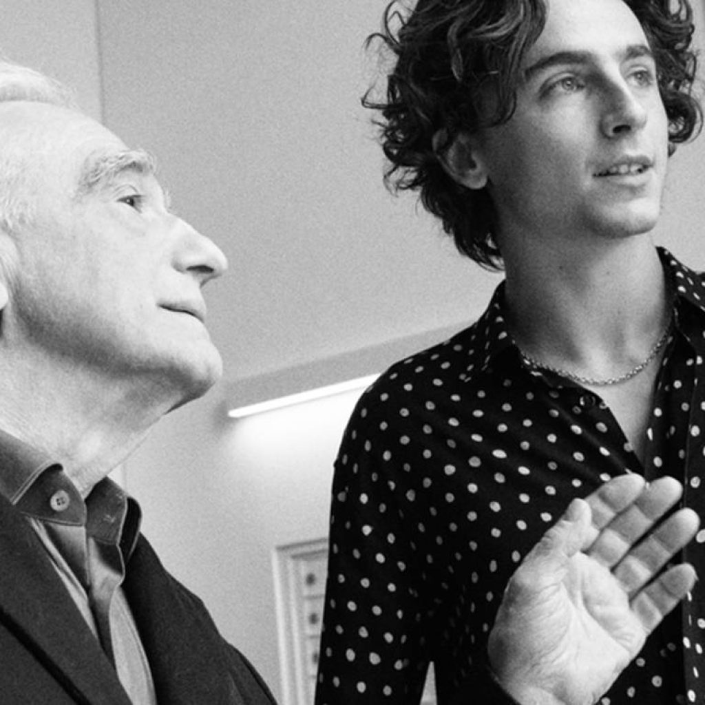 Martin Scorsese et Timothée Chalamet pour le parfum Bleu de Chanel