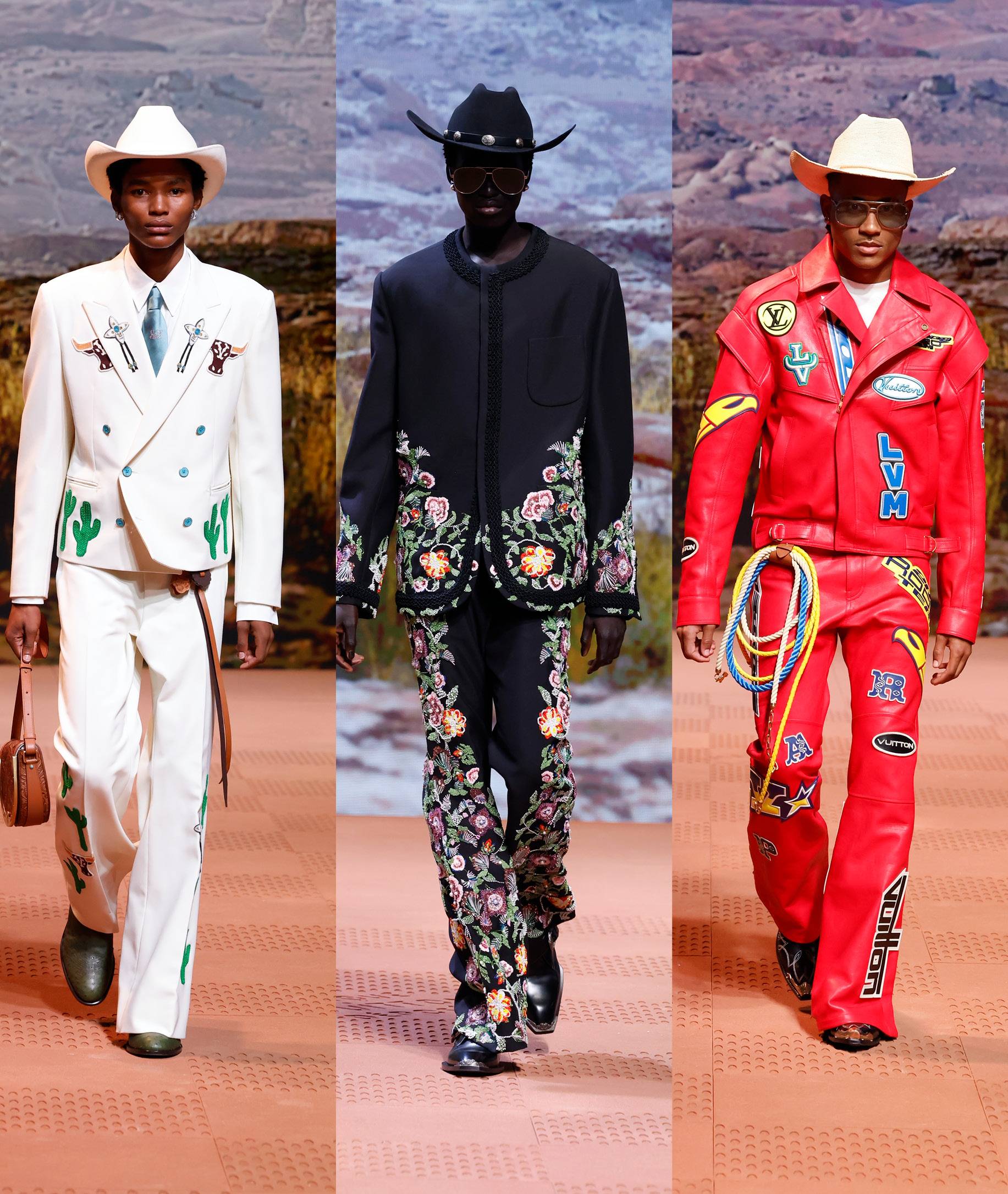 Tendance western bling, défilé Louis Vuitton, Pharrell Williams