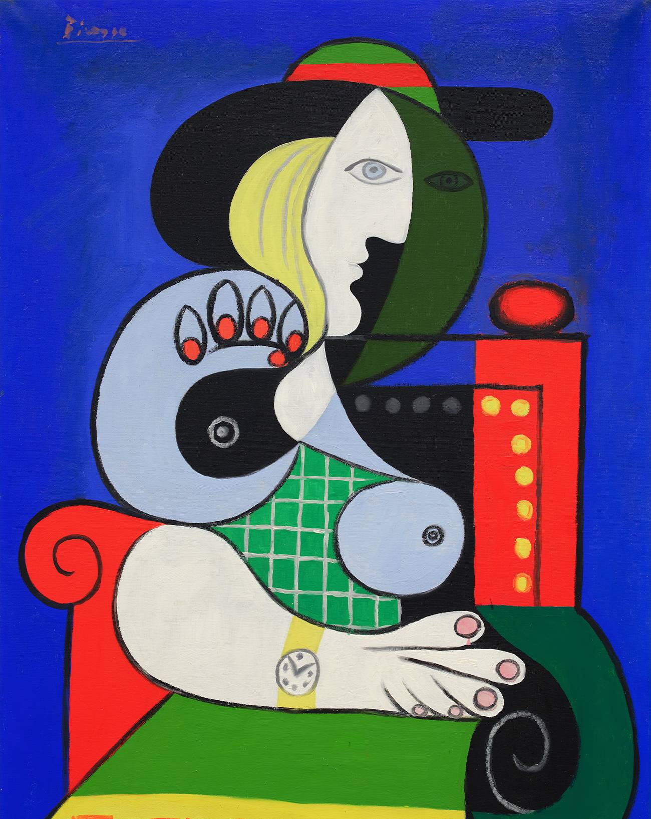 Pablo Picasso, Sothebys, peinture, art moderne, enchères, Femme à la montre
