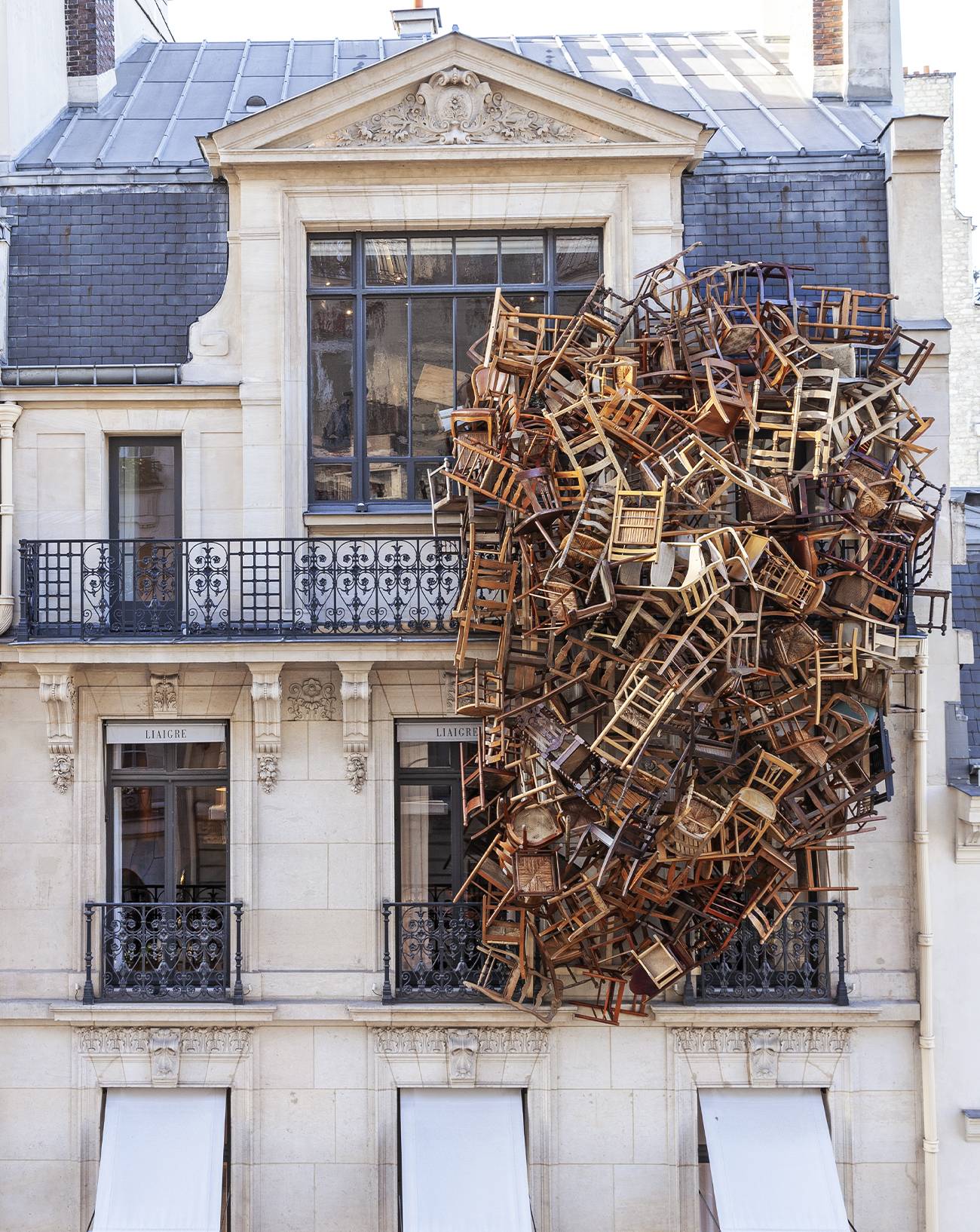 Tadashi Kawamata, Art contemporain, Design, Chaises, Façade Boutique Liaigre Paris