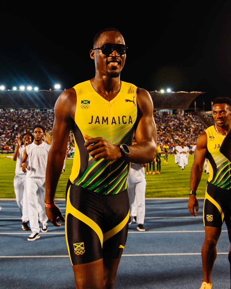 Les tenues Puma pour la Jamaïque aux Jeux Olympiques de Paris 2024.