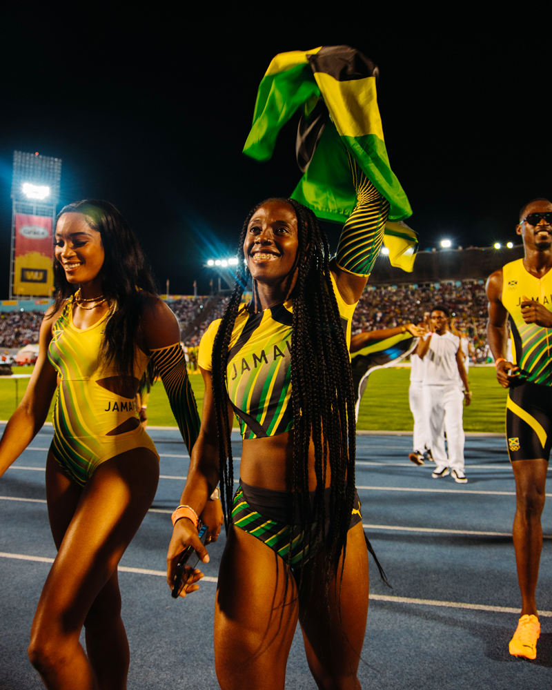 Les tenues Puma pour la Jamaïque aux Jeux Olympiques de Paris 2024.