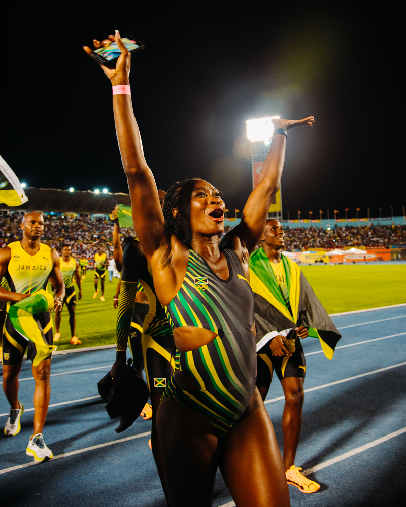 Les tenues Puma pour la Jamaïque aux Jeux Olympiques de Paris 2024.