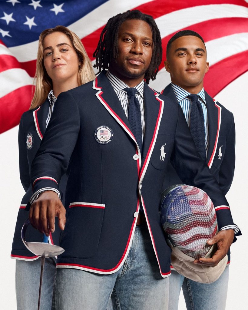 Les tenues Ralph Lauren de la Team USA pour la cérémonie d'ouverture des Jeux Olympiques de Paris 2024. © Ralph Lauren.