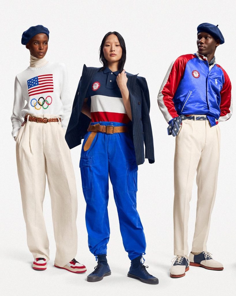 Les tenues Ralph Lauren de la Team USA pour la cérémonie d'ouverture des Jeux Olympiques de Paris 2024. © Ralph Lauren.