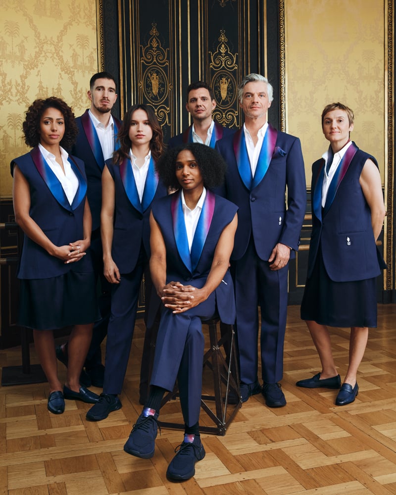 Les tenues Berluti pour la France pour la cérémonie d'ouverture des Jeux Olympiques de Paris 2024. ©Kacper Kasprzyk.