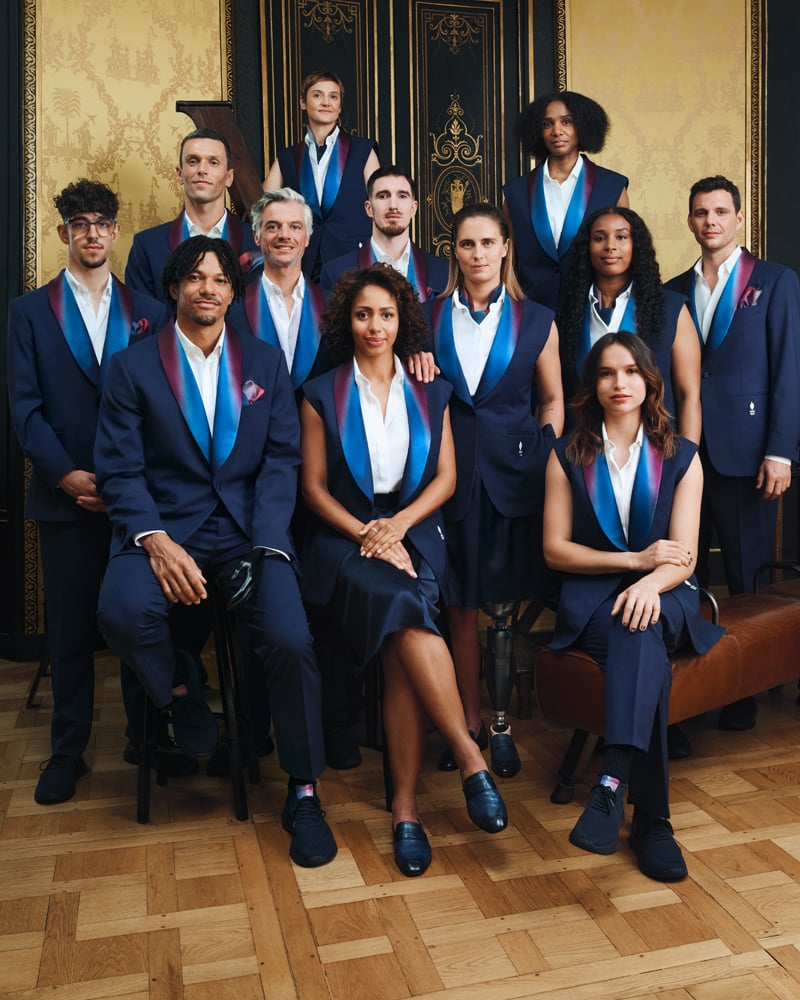 Les tenues Berluti pour la France pour la cérémonie d'ouverture des Jeux Olympiques de Paris 2024. ©Kacper Kasprzyk.