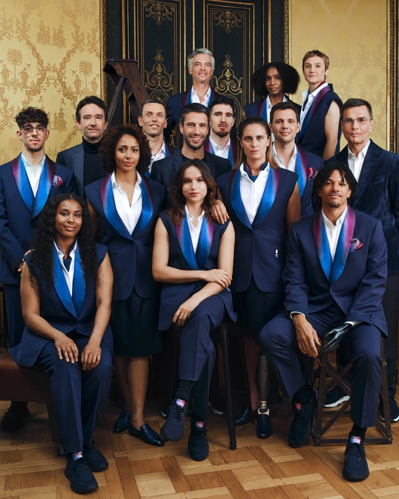 Les tenues Berluti pour la France pour la cérémonie d'ouverture des Jeux Olympiques de Paris 2024. ©Kacper Kasprzyk.