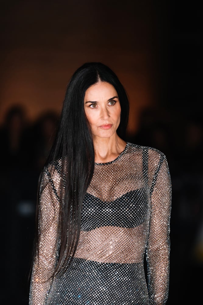 Demi Moore à la fête des 40 ans de Dolce & Gabbana, le 6 avril 2024, à Milan, en Italie. Photo par Alena Zakirova/Getty Images.