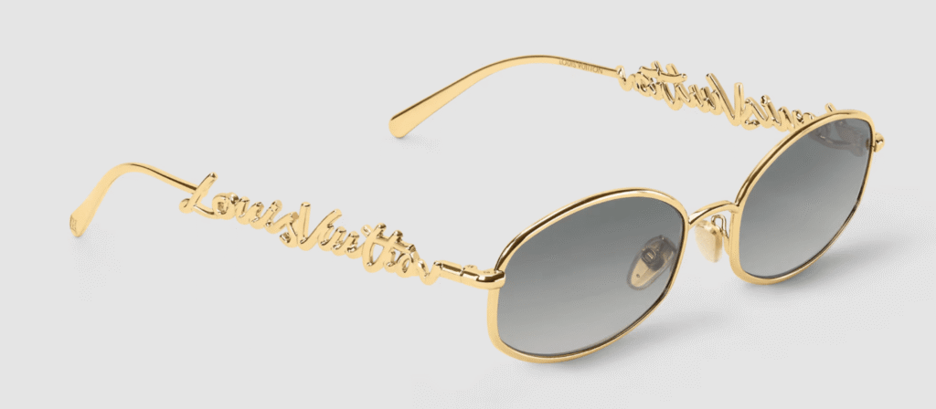 lunettes de soleil ovales à monture or tendance printemps-ete 2026 louis vuitton