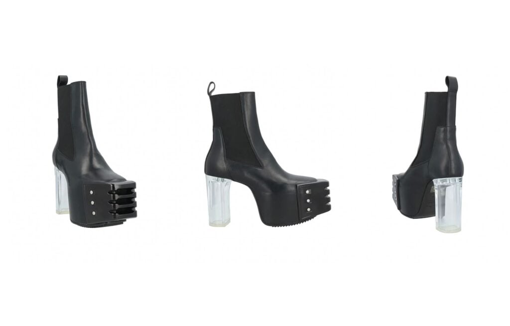 Les bottines à plateformes pour homme Rick Owens.