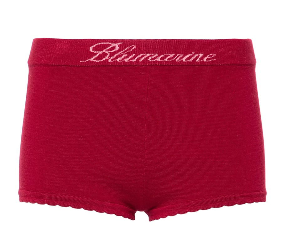 Blumarine red mini shorts