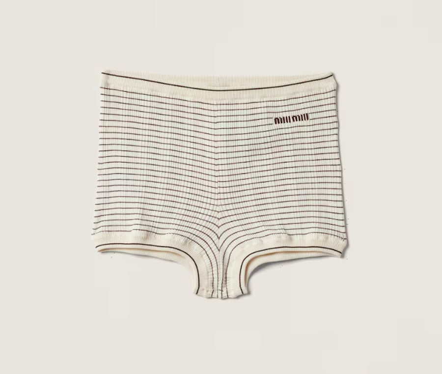 Miu Miu striped knit shorts